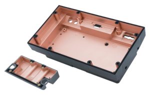 A typical example of a plastic hardened enclosure using MAJR Products conductive coatings.