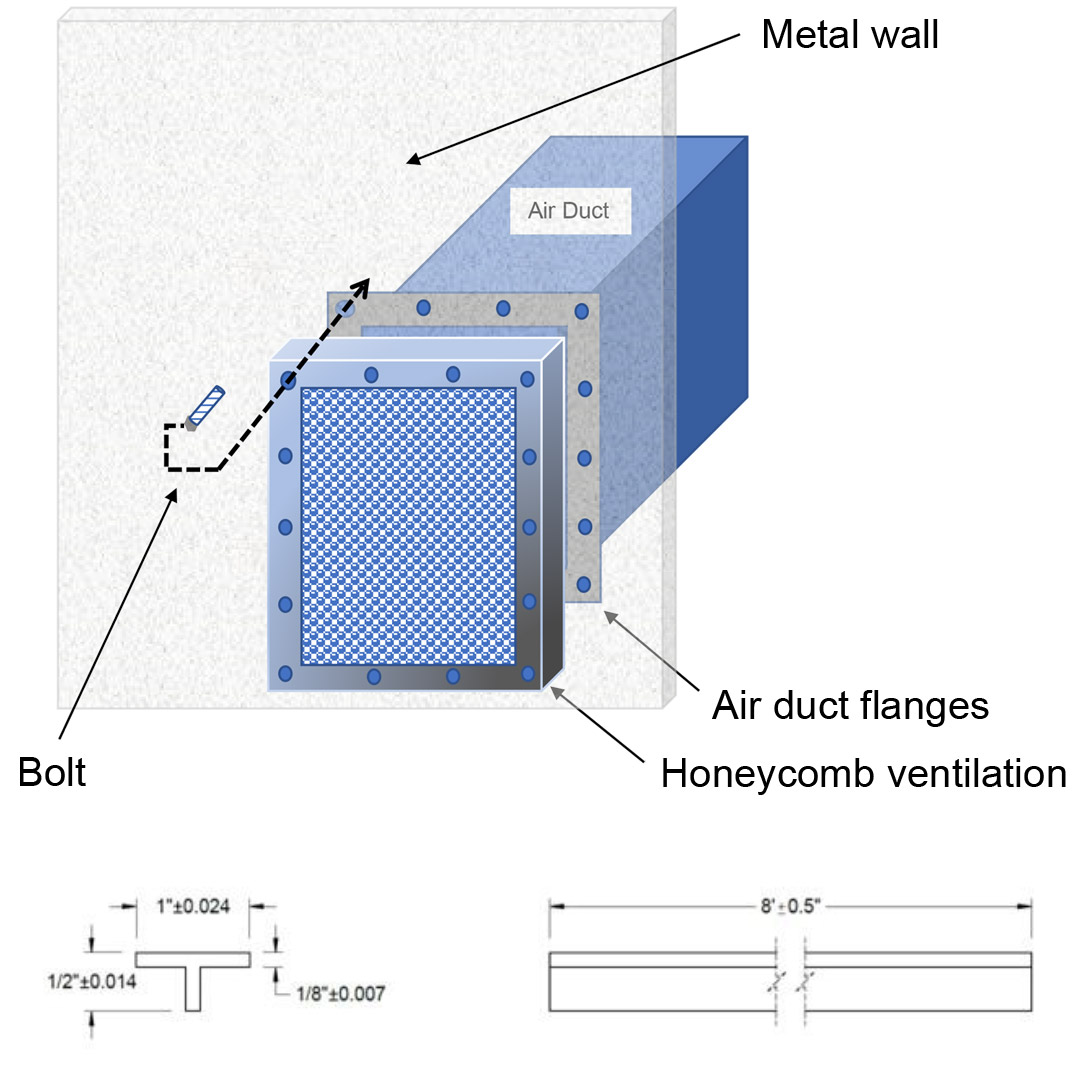 MAJR Products honeycomb ventilation panel installation guide on an airduct